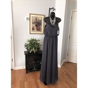 Kennedy Gray Prom Dress gown Green Spaghetti Straps Maxi 4‎ Elastic Waist